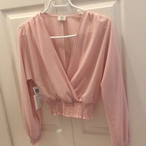 *NWT* Aritzia Wilfred Chiffon Reign Wistful Wrap Blouse